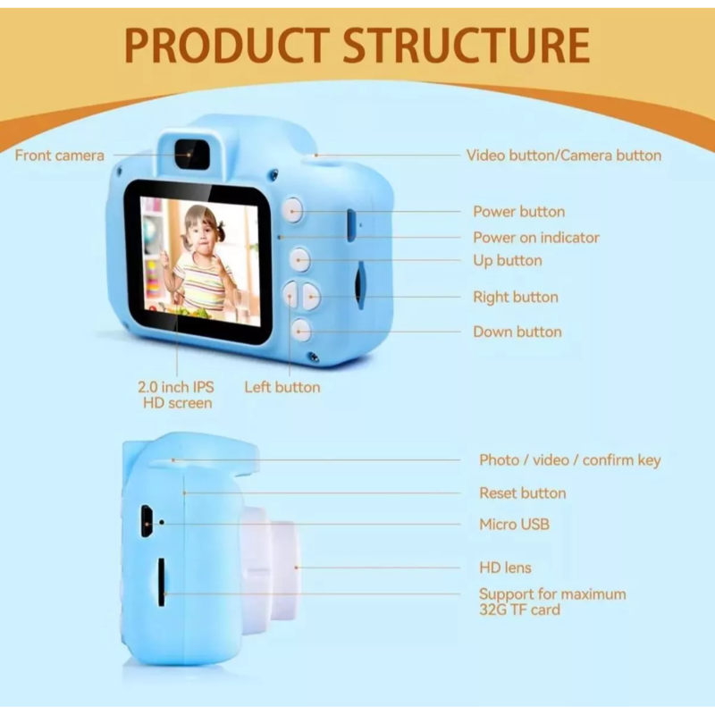 CÁMARA DIGITAL T-GO COMPACTA INFANTIL PARA NIÑOS